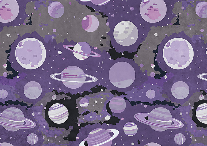 Interstellar, Violet Cosmos - Roman Blind - Image 7